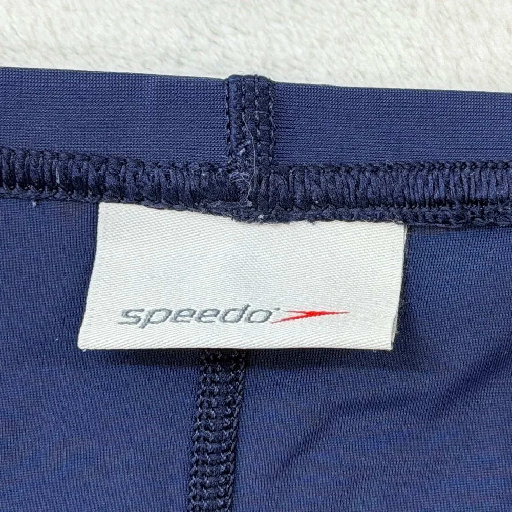 Speedo Jammer Swim Shorts Mens 34 Navy Blue Good Athletic‎ Compression Training
